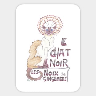 Cafe Au Lait Le Chat Noir Sticker